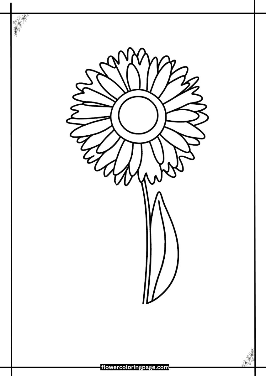 Free Blanket Flower Coloring Pages ( Printable PDF ) Flower Coloring Page
