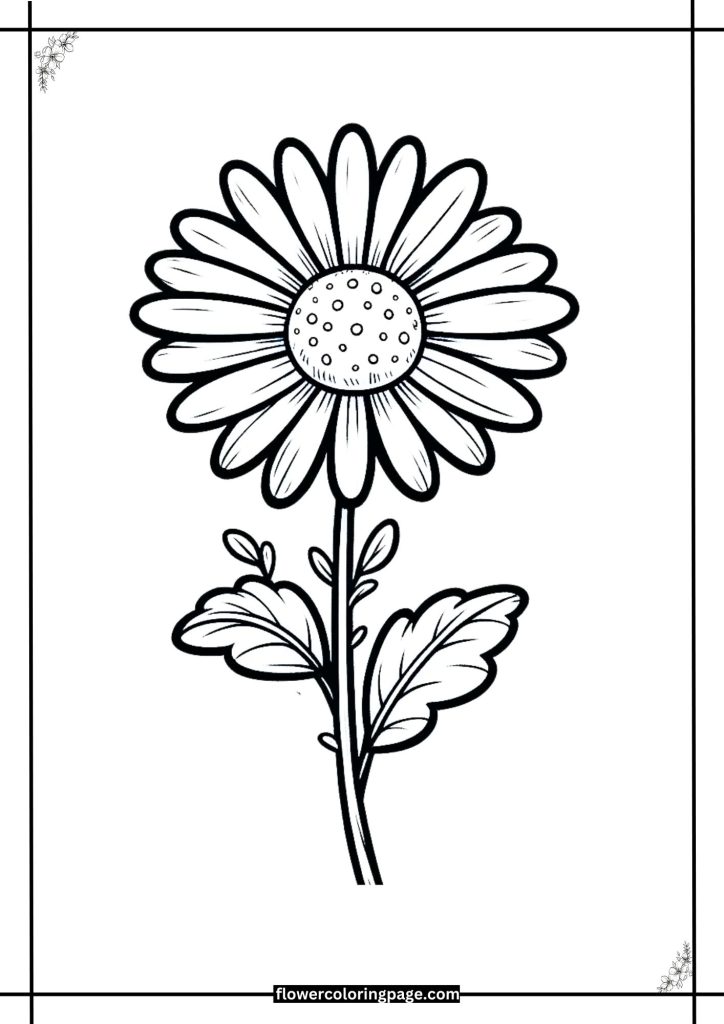 Daisy coloring page