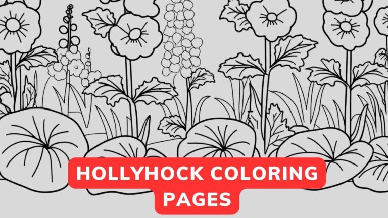 Hollyhock Coloring Page