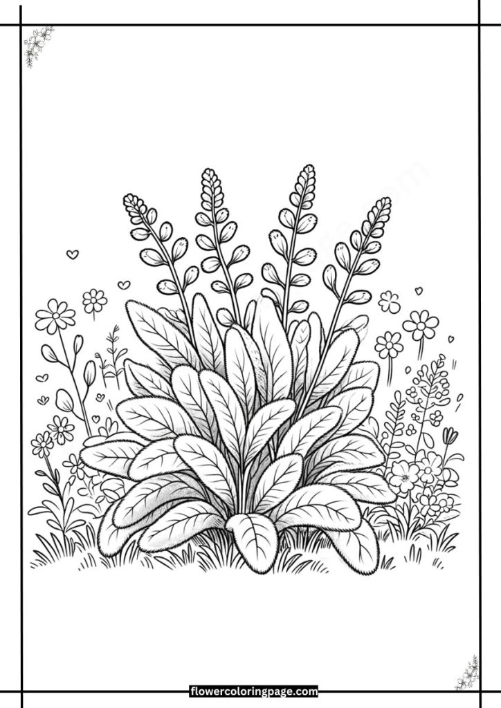 Lamb's Ear Coloring Pages