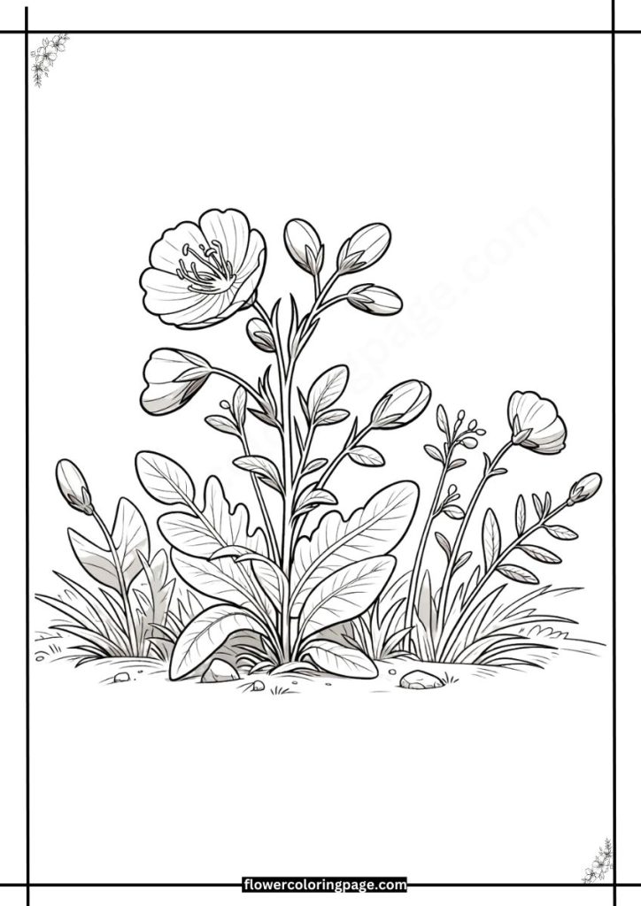 Oenothera Coloring Pages