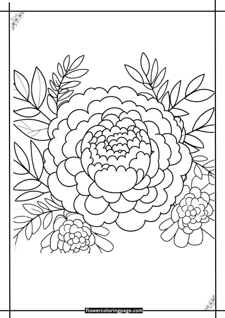 Paeonia Coloring Page