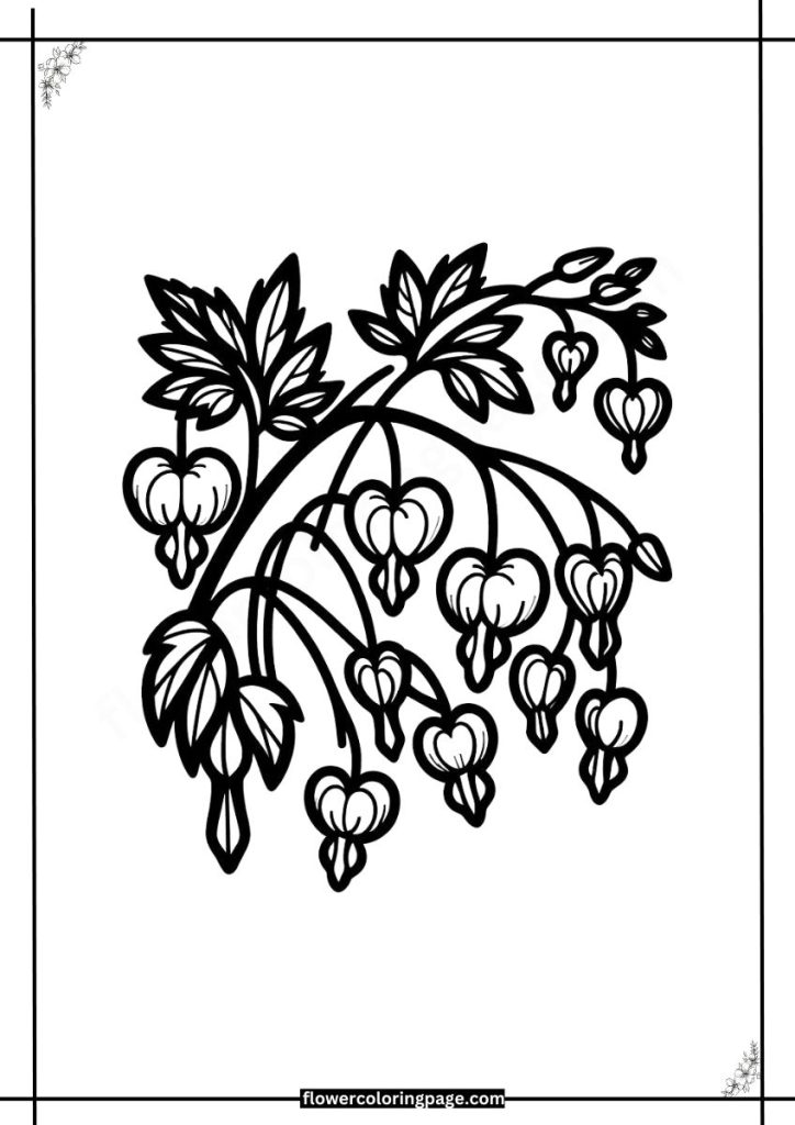 Printable Bleeding Heart Coloring Pages