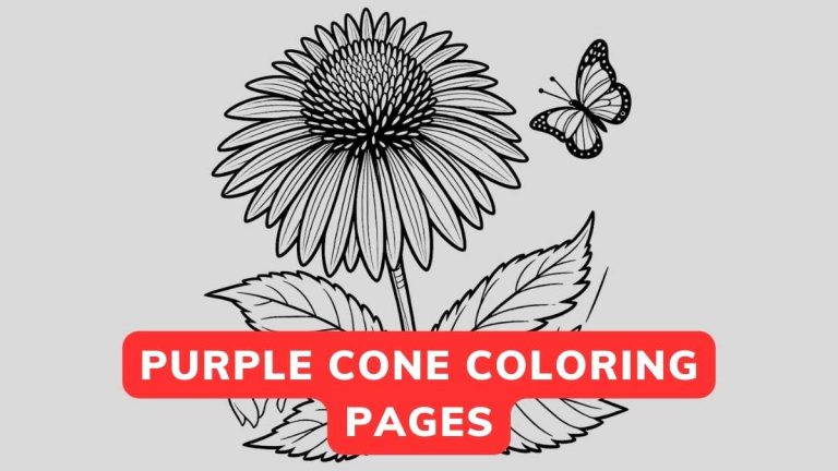 Purple Cone Coloring Page