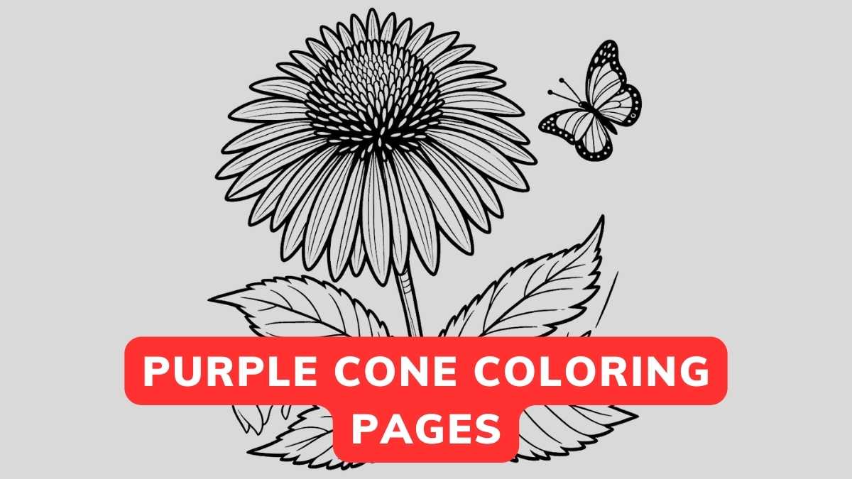 Purple Cone Coloring Page