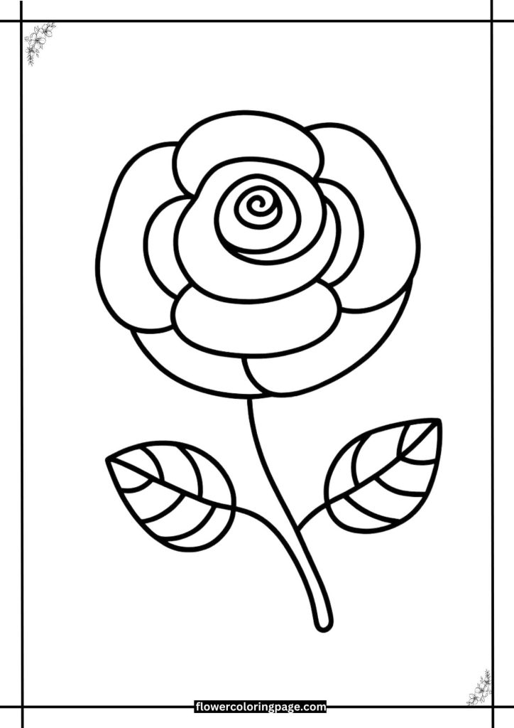 Simple Rose Drawing