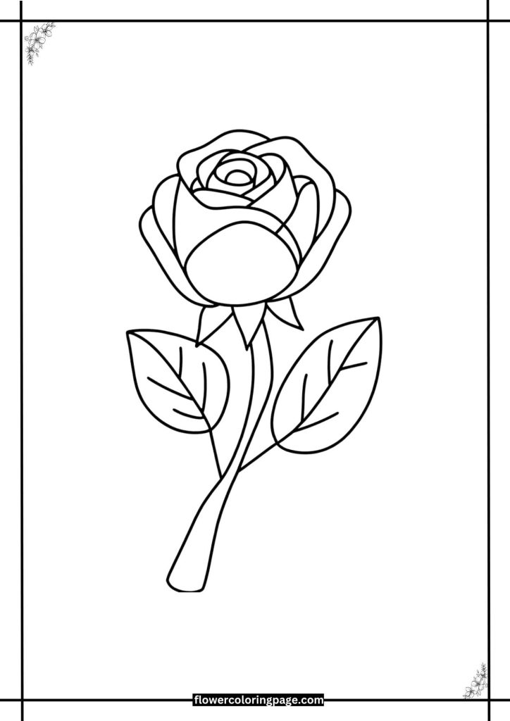 Rose Coloring page