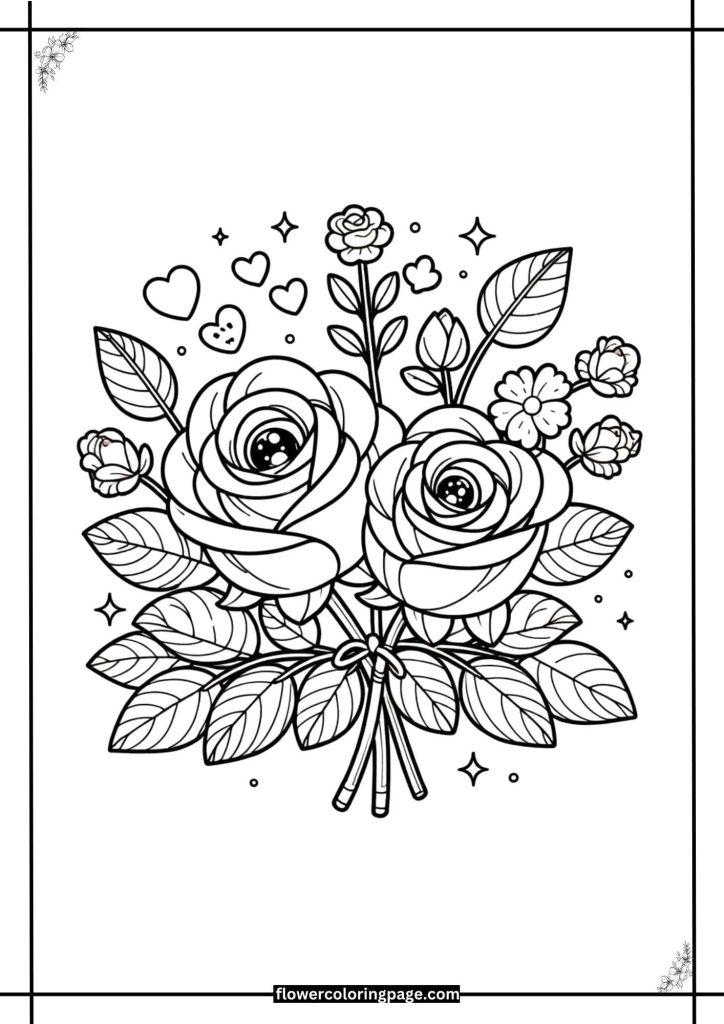 rose coloring pages printable for adults