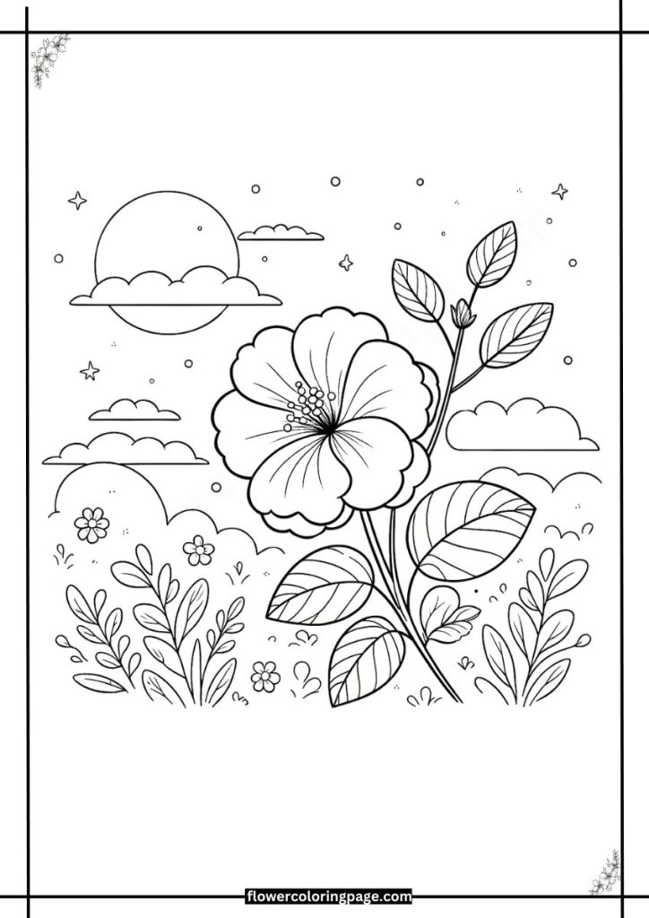 Rose of Sharon coloring pages