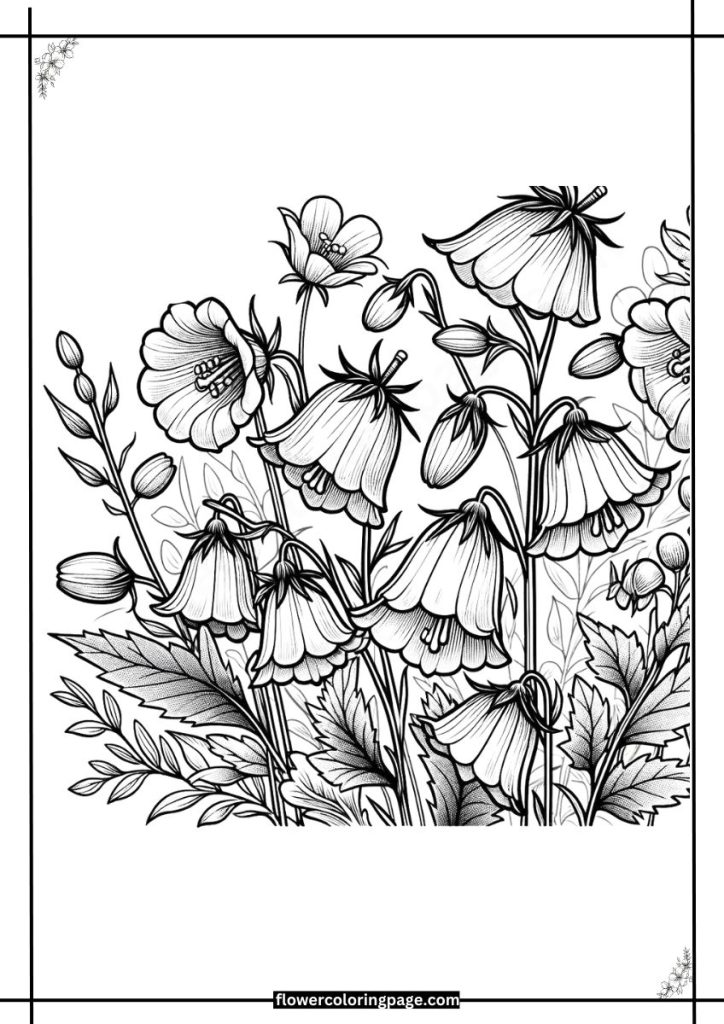 canterbury bells coloring pages free download