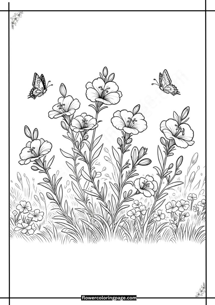 clarkia coloring pages