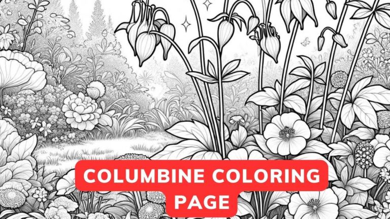 columbine coloring page