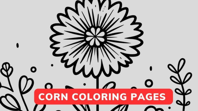 corn coloring page