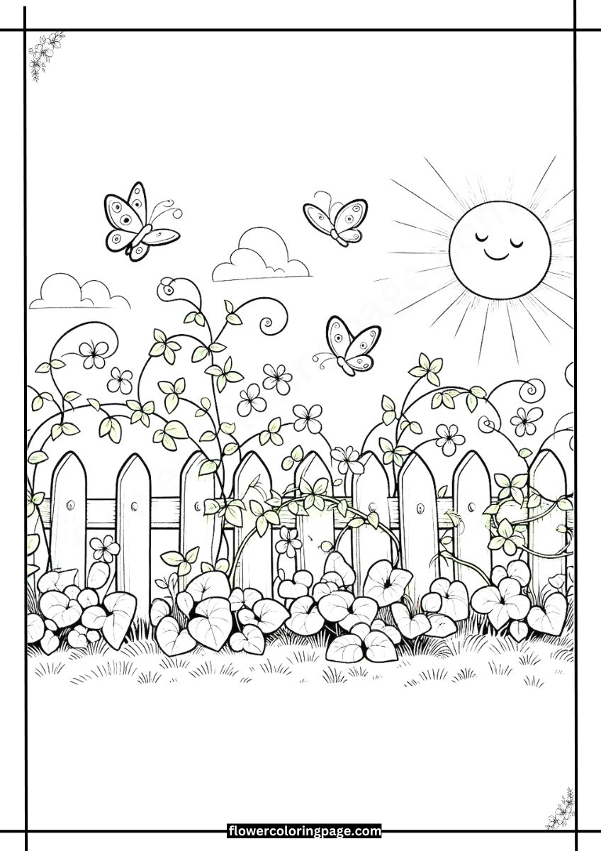 Printable Creeping Jenny Coloring Pages Free PDF - Flower Coloring Page