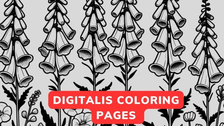 digitalis coloring page