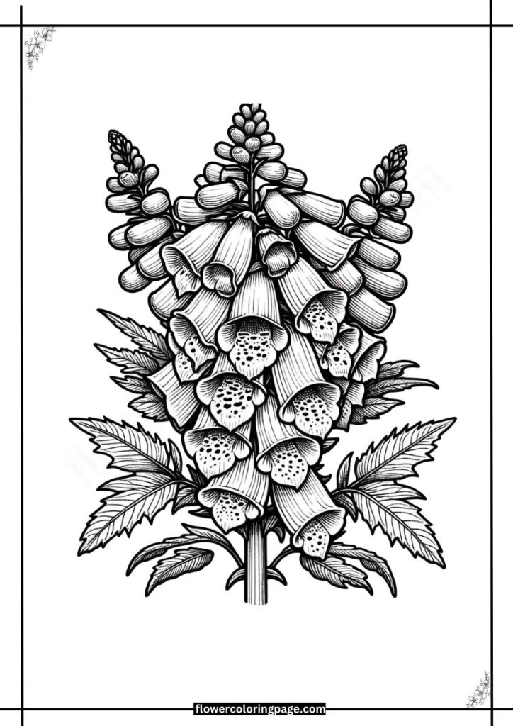 digitalis coloring pages