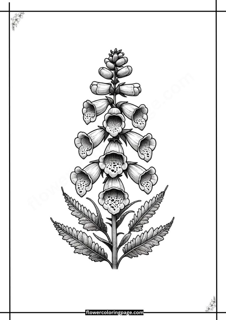 digitalis coloring pages free download