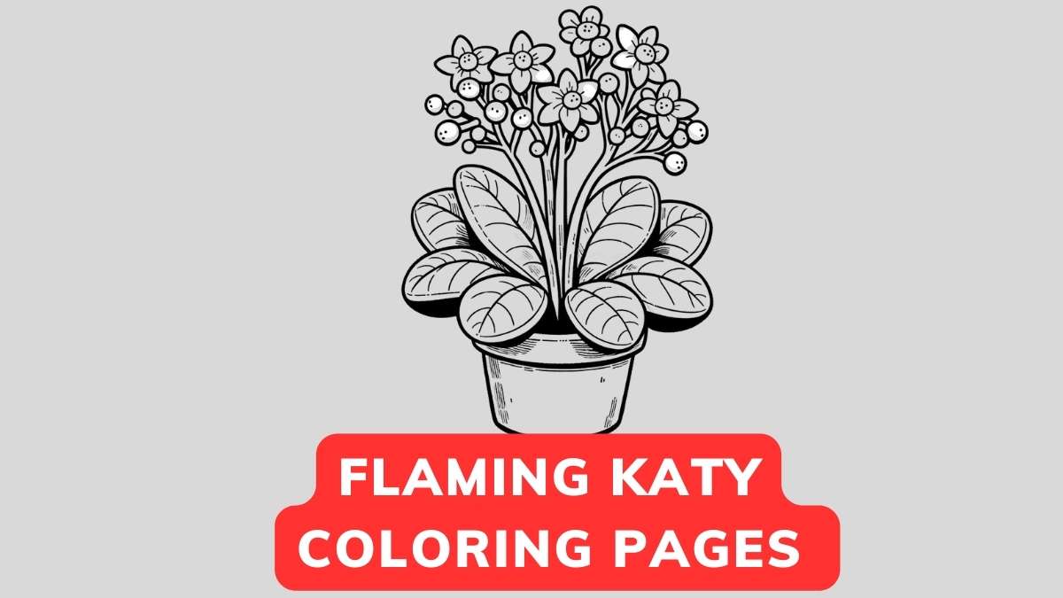 flaming katy coloring page