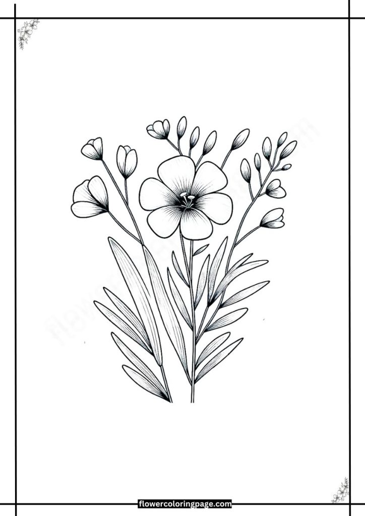 flax coloring pages