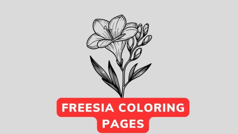 freesia coloring page