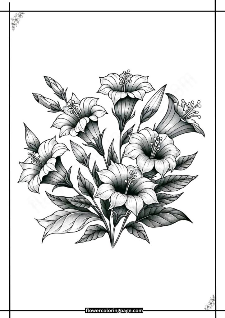 gentiana coloring pages