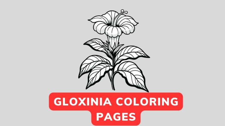 gloxinia coloring page