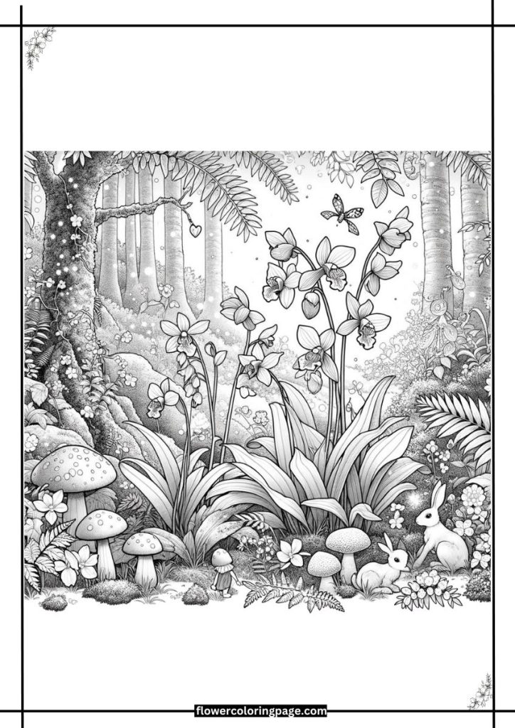 ground orchid coloring pages