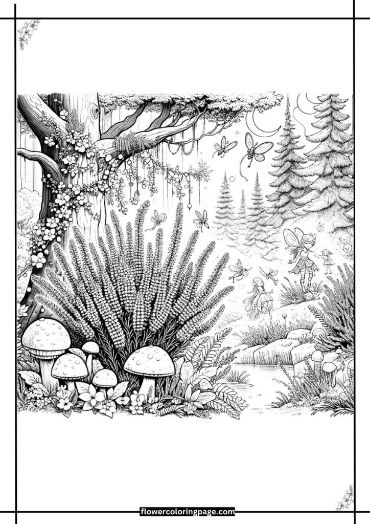 heather flower Coloring Pages