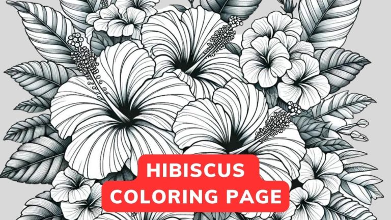 hibiscus coloring page