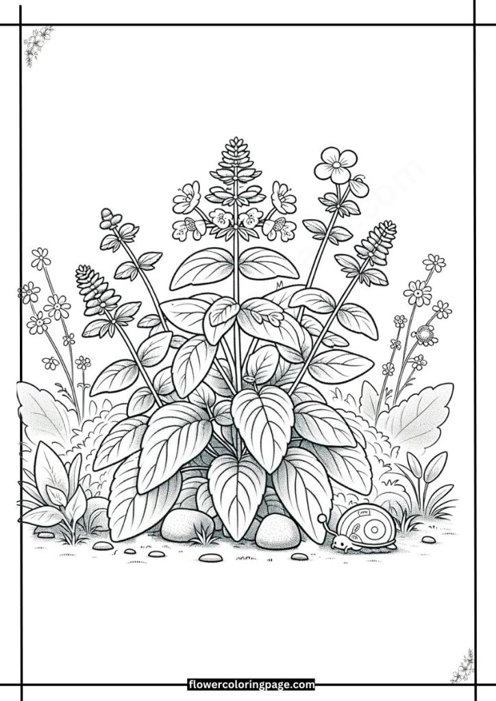 jerusalem sage flower coloring page