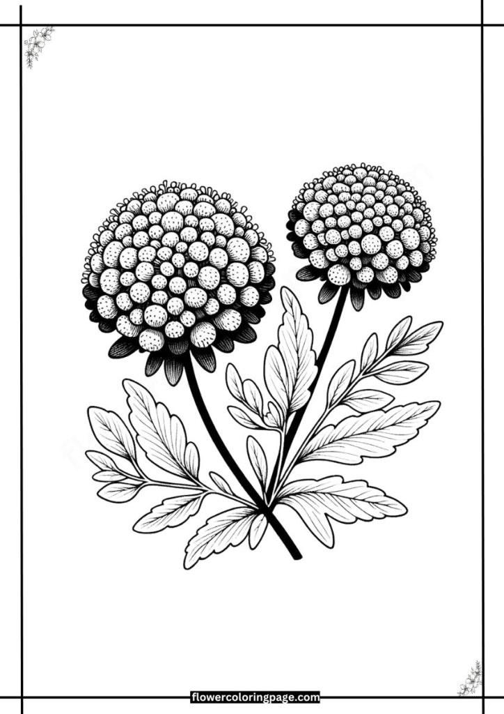 knautia coloring page free download