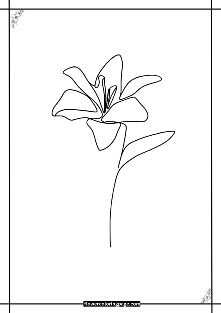 lily coloring page pdf