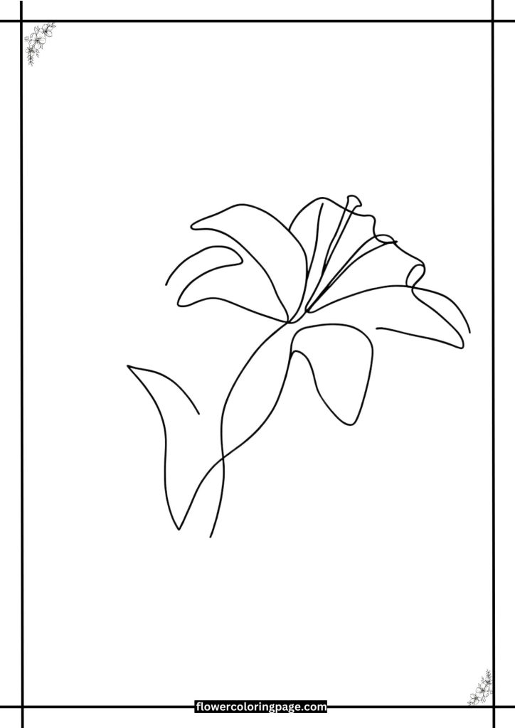 lily coloring pages pdf