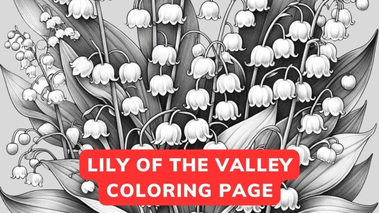 lily of the valley coloring page