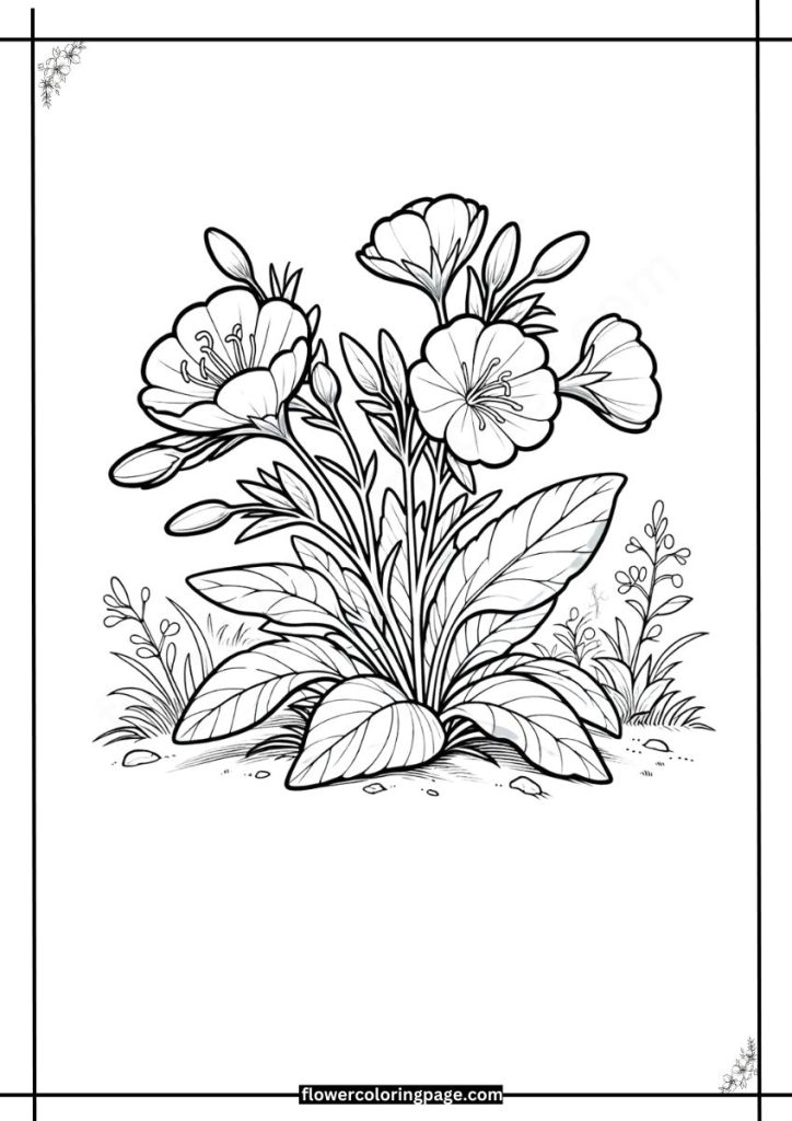 oenothera coloring pages pdf