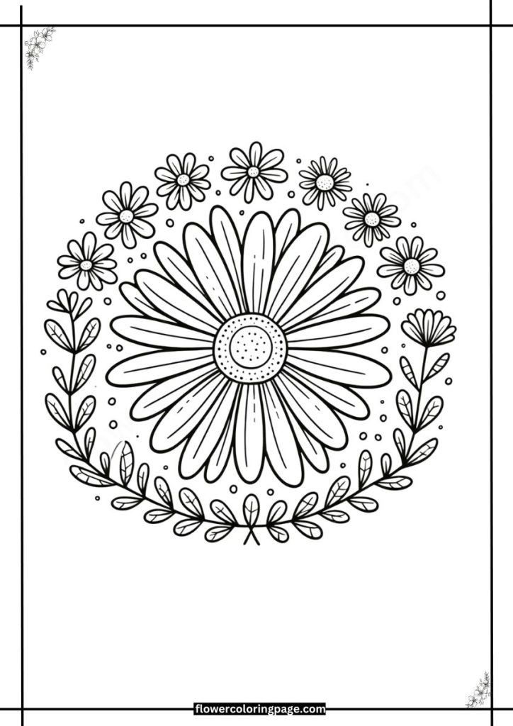 oxeye daisy coloring pages pdf