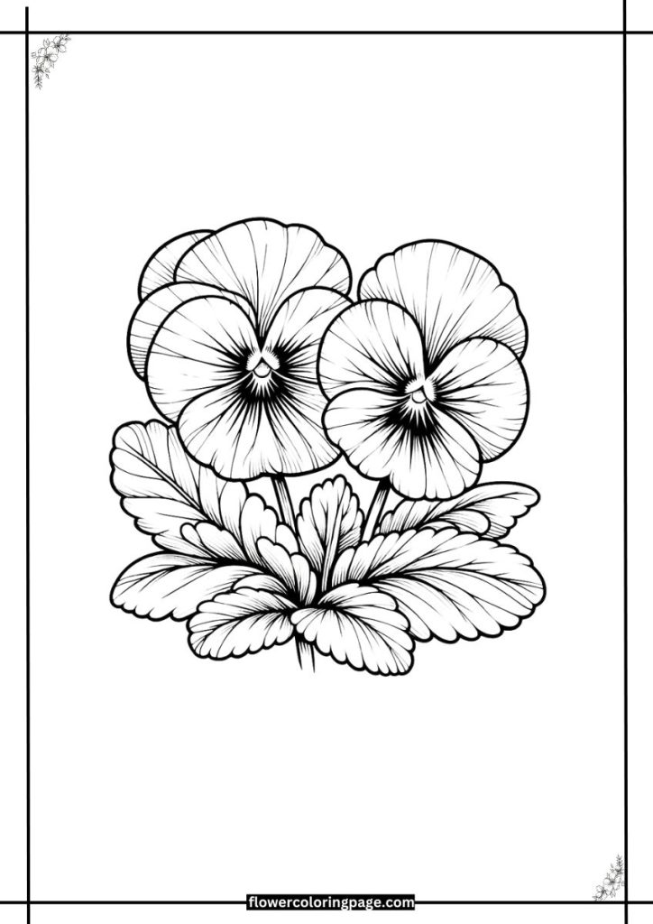 pansy coloring pages