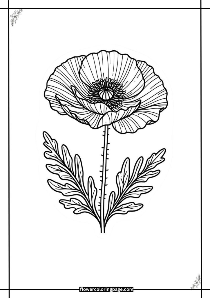 poppy coloring pages free