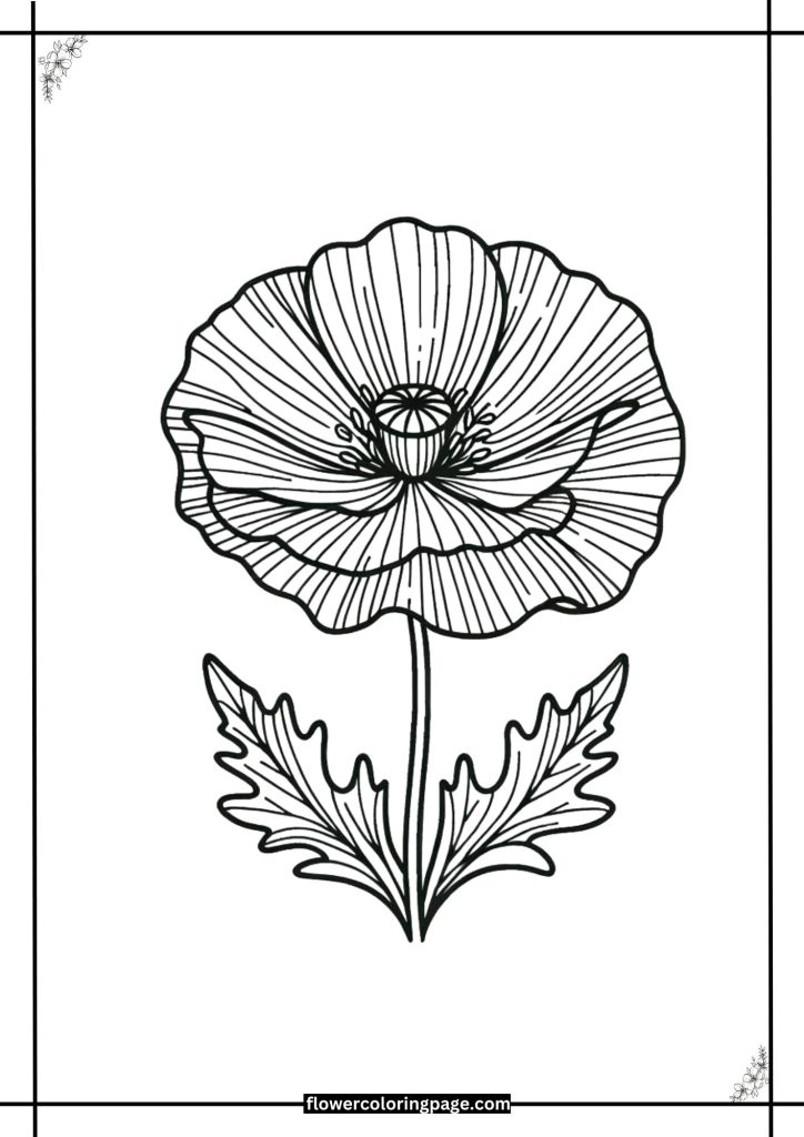 poppy coloring pages printable