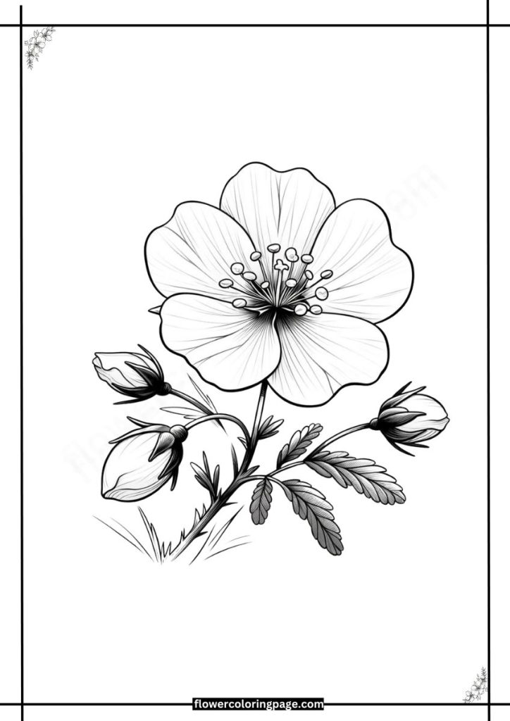 rockrose coloring page