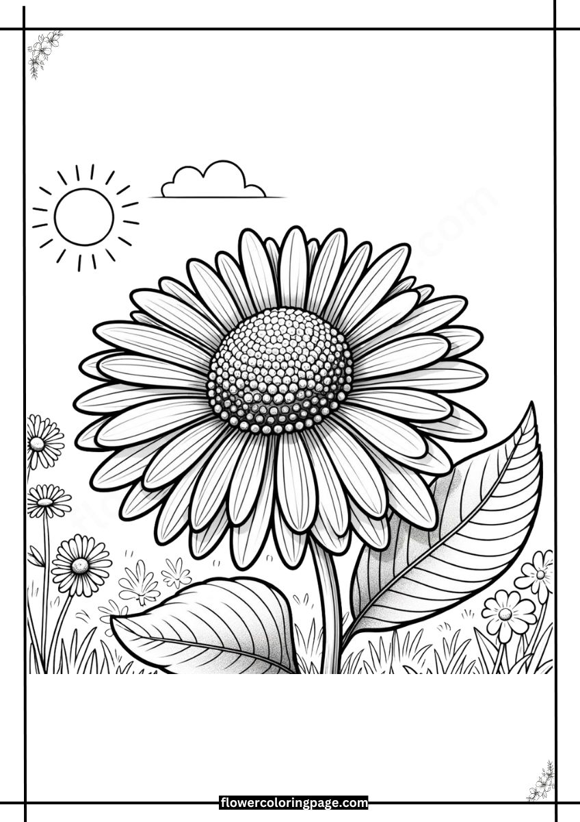 Free Rudbeckia Coloring Pages Printable PDF Flower Coloring Page