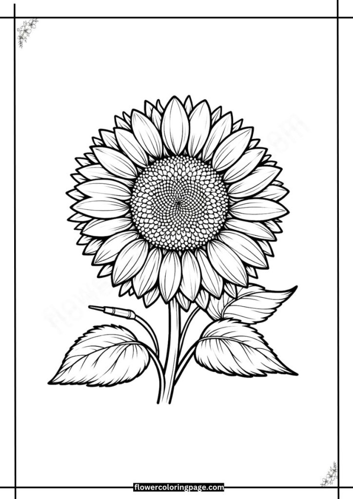 sunflower coloring pages